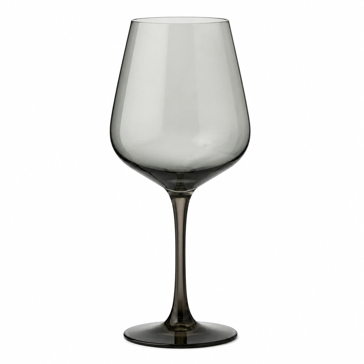 Weinglas 500 ml Rauchgraues Glas mit Stiel für Rotwein