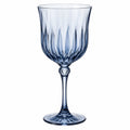 Weinglas 300 ml blaues Glas mit Stiel geschliffen