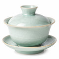 Gaiwan Teeschale 150 ml aus Keramik in Hellgrün - glasiert für Teezubereitung
